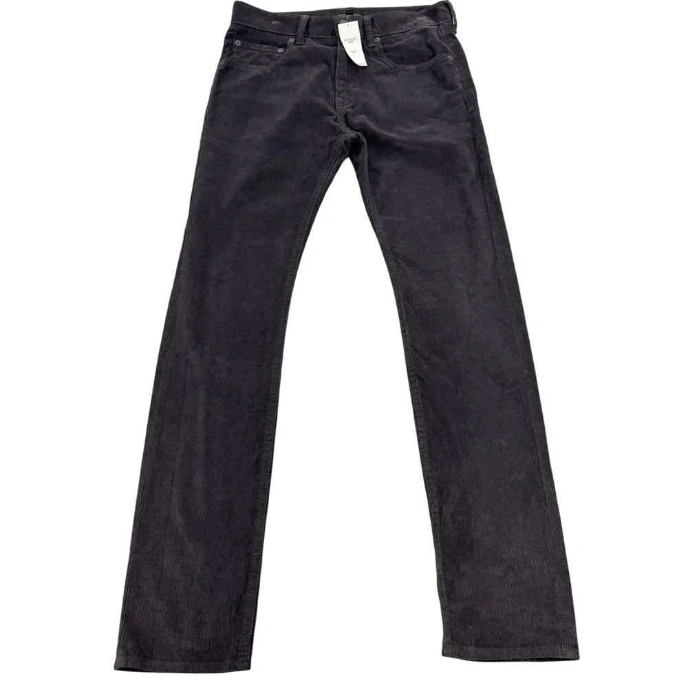 Banana Republic Pants Mens 30x32 Gray Pima Cotton Corduroy 5 Pocket Casual NEW